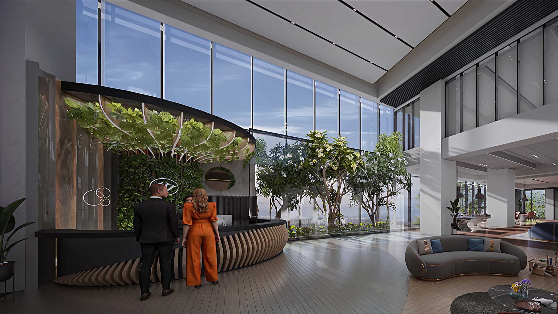Double-height-lobby